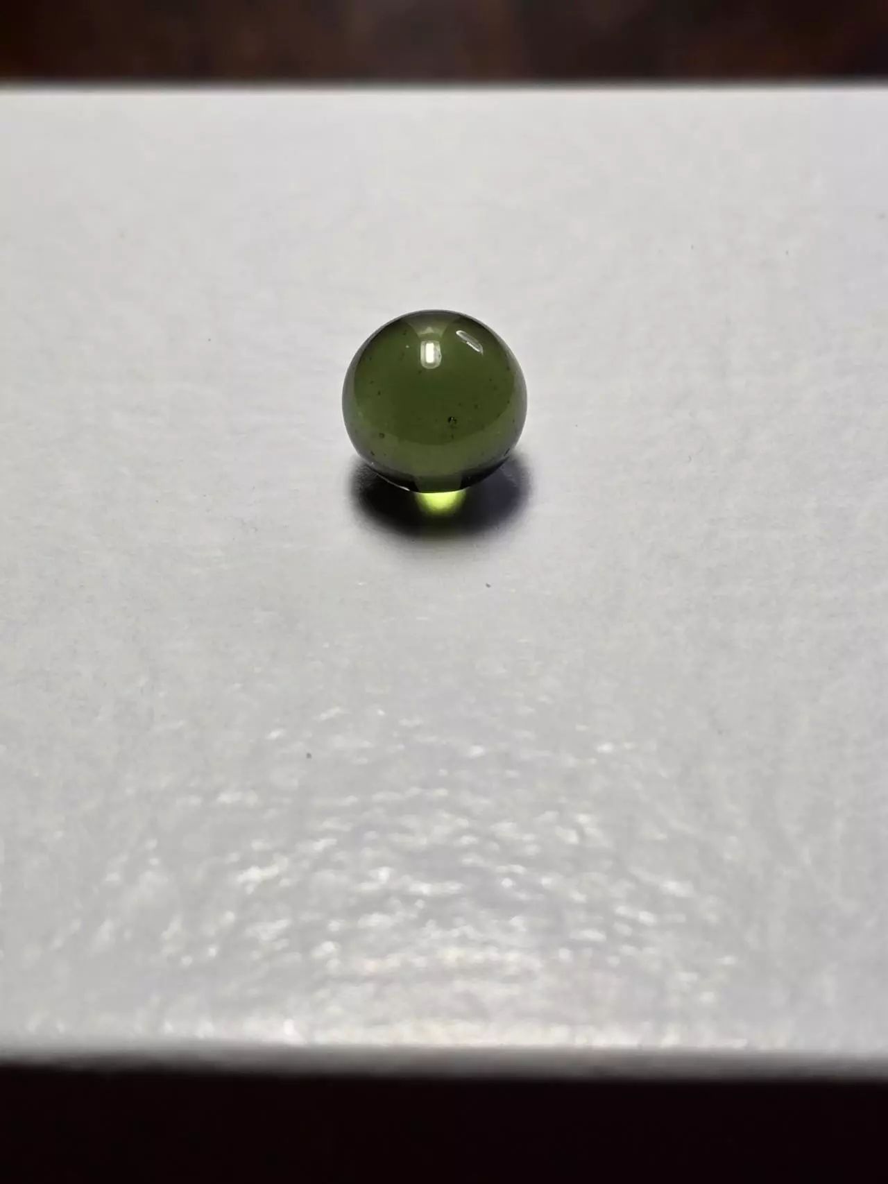 plant/Moldavite sphere 9 mm-0