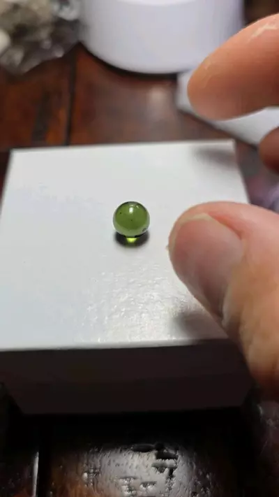plant/Moldavite sphere 9 mm-2-thumbnail