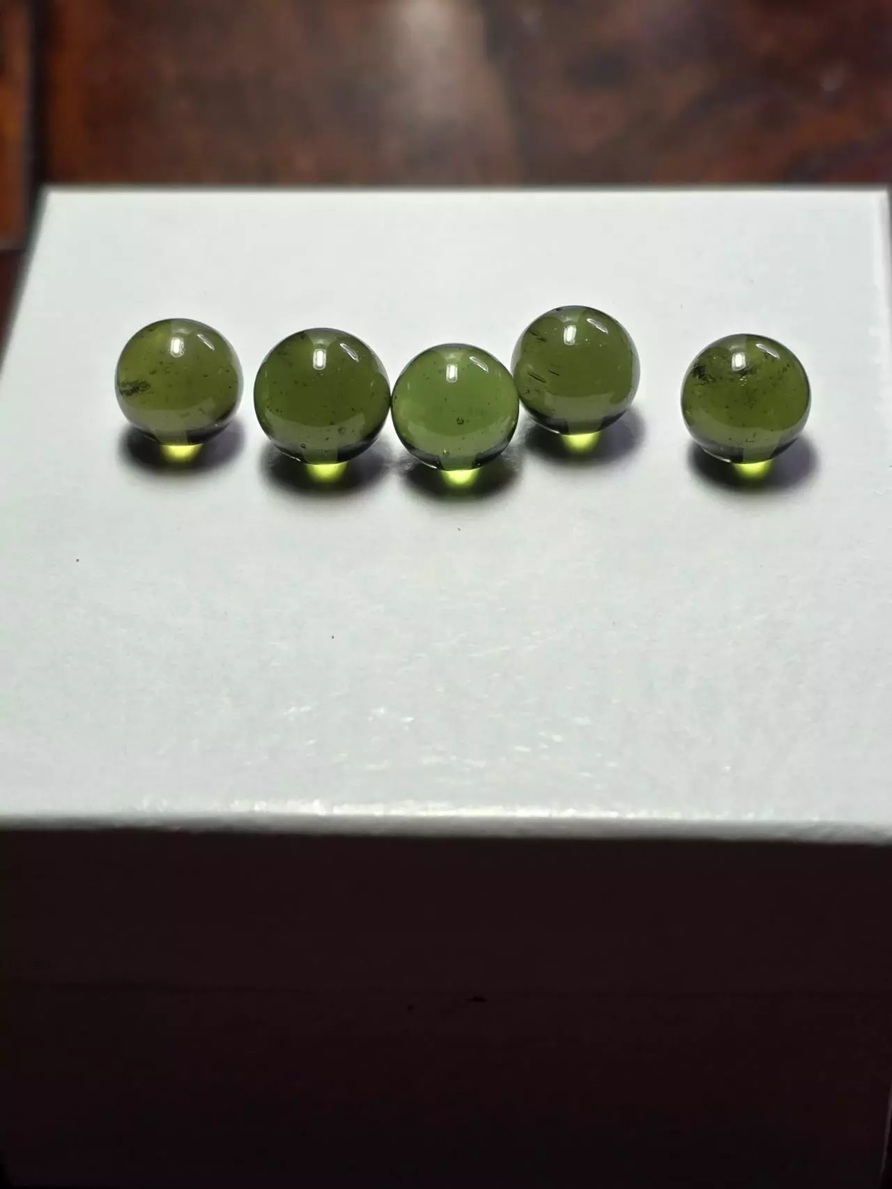 plant/Moldavite sphere 9 mm-1