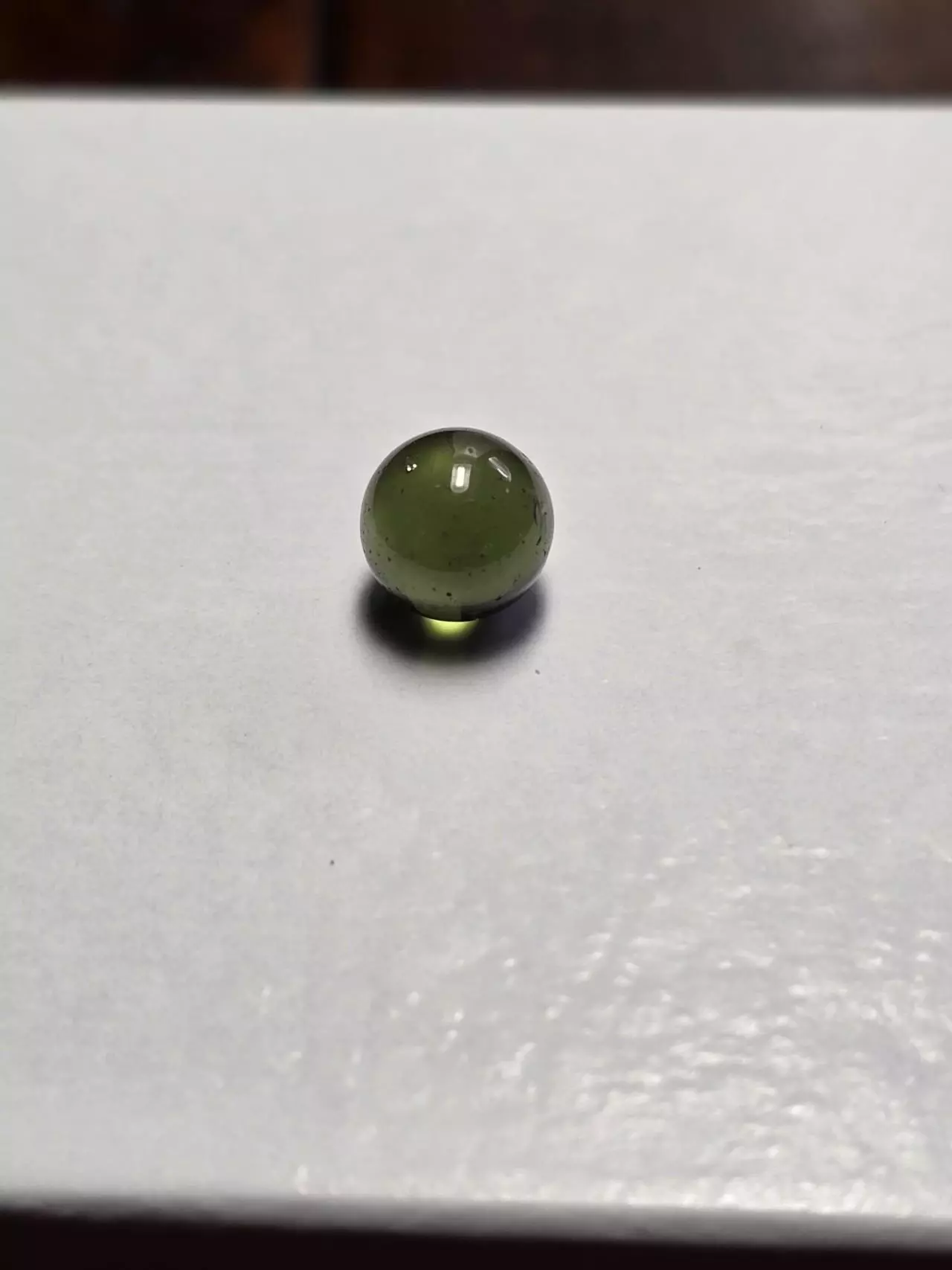 plant/Moldavite sphere 8 mm-0