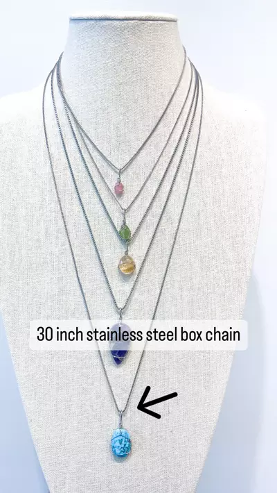 plant/30inch stainless steel box chain (stone not included)-0-thumbnail