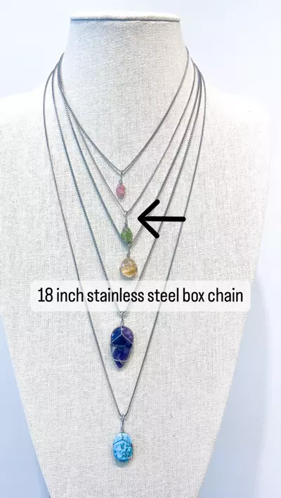 plant/18inch stainless steel box chain (stone not included)-0-thumbnail