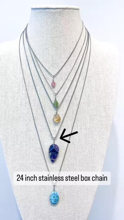 plant/24inch stainless steel box chain (stone not included)-0-thumbnail