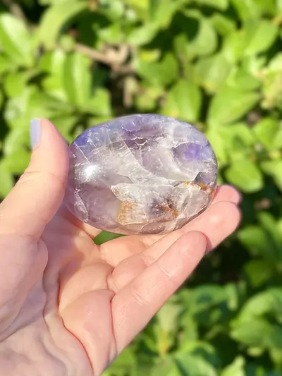 plant/Chevron “Dream” Amethyst Palmstone AA Quality-2-thumbnail