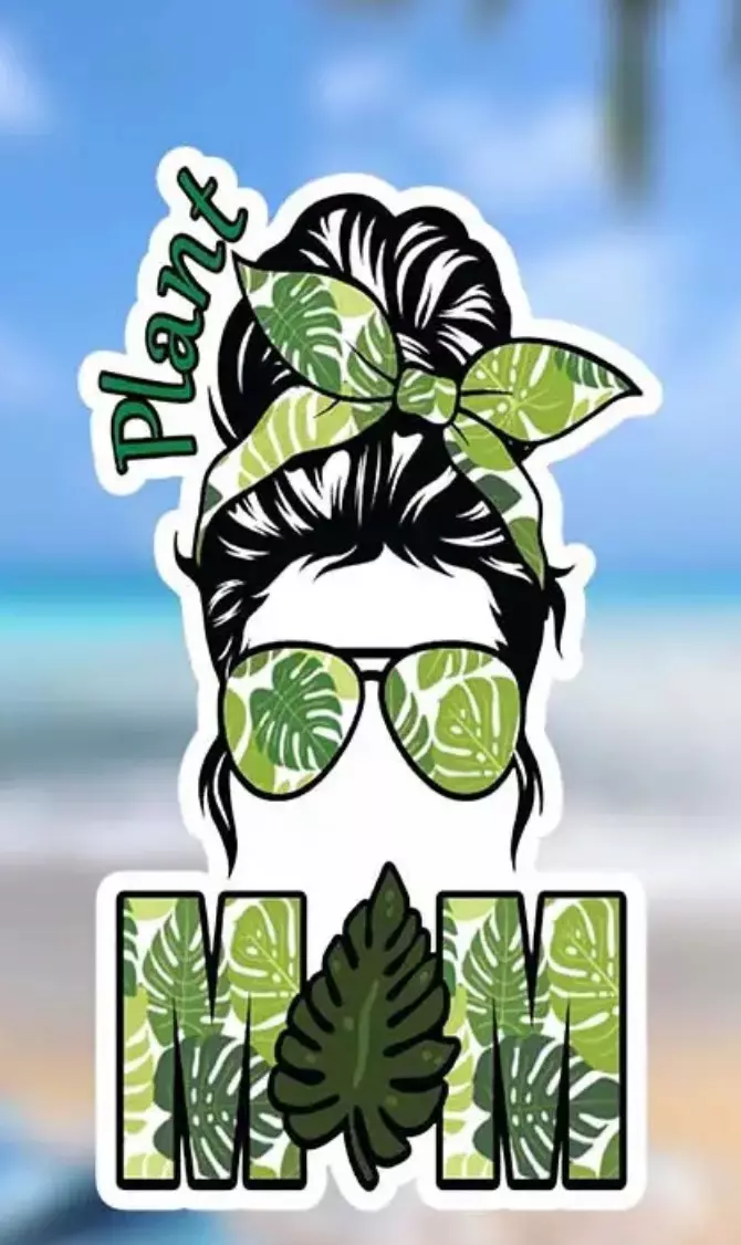 plant/Large plant Mom Decal for car or cup!-0