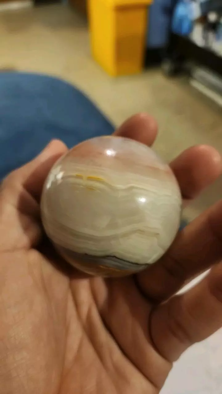 plant/pink banded onyx sphere was 75-0