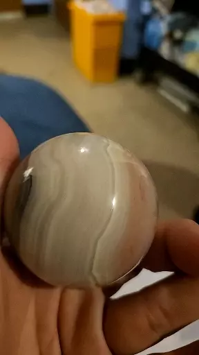 plant/pink banded onyx sphere was 75-3