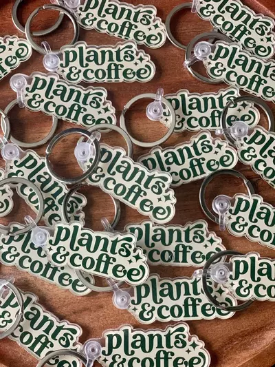 plant/Plants & Coffee keychain-0-thumbnail
