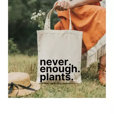 plant/Never enough plants cotton tote-0-thumbnail