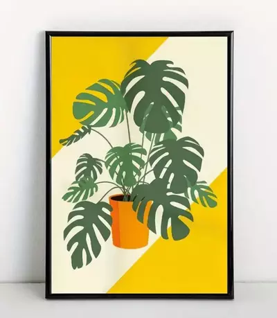 plant/Beautiful bright monstera canvas print-0-thumbnail
