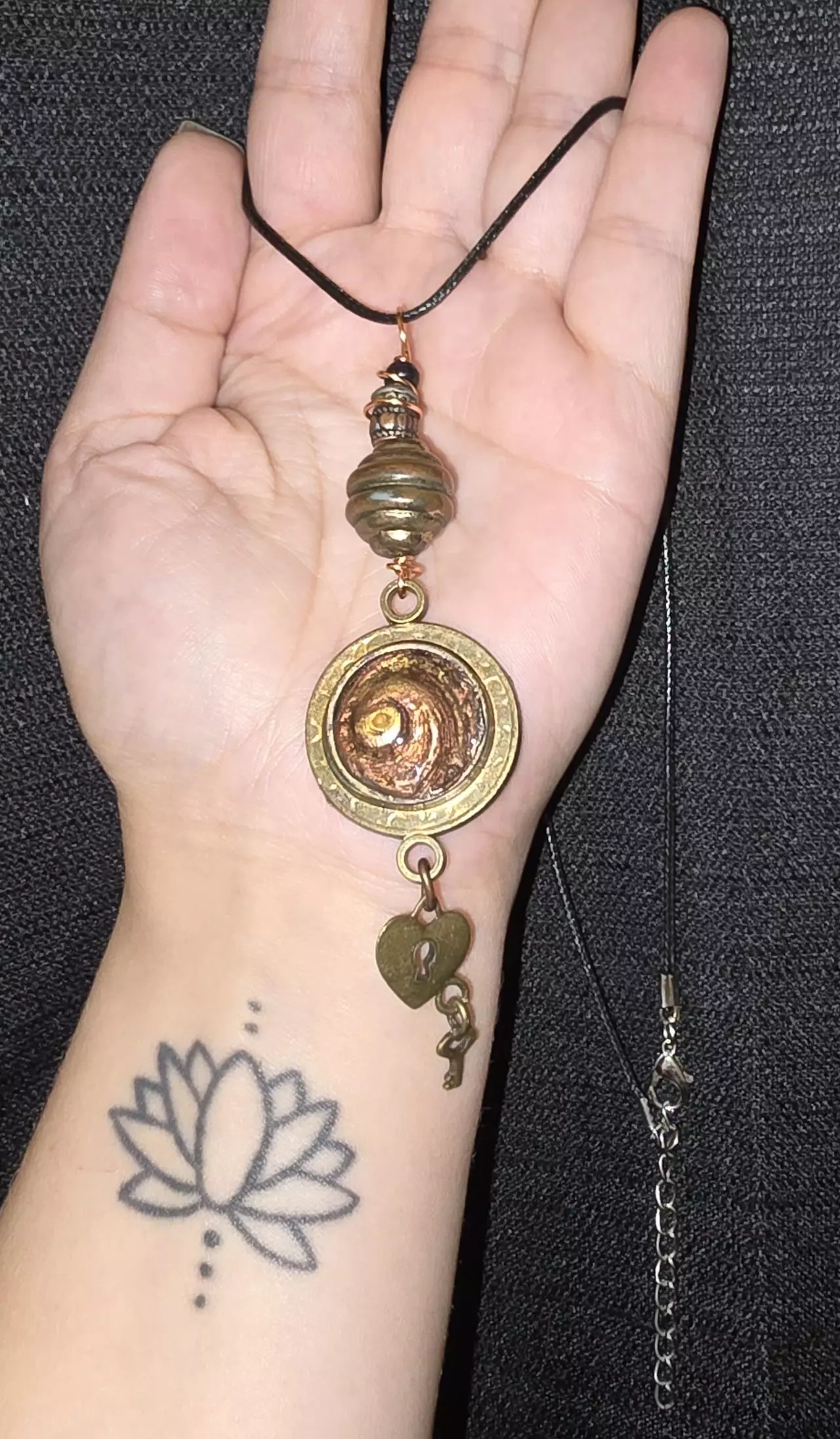 plant/Mixed Media Artsy BoHo Necklace-0