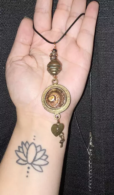 plant/Mixed Media Artsy BoHo Necklace-0-thumbnail