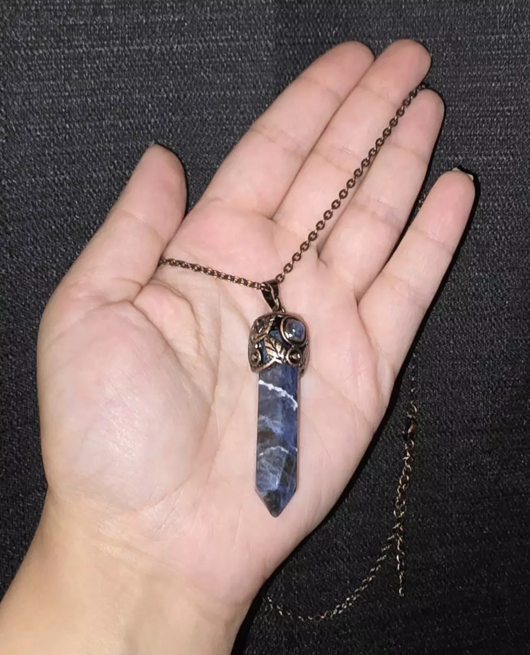 plant/Sodalite Pendant with Chain-0