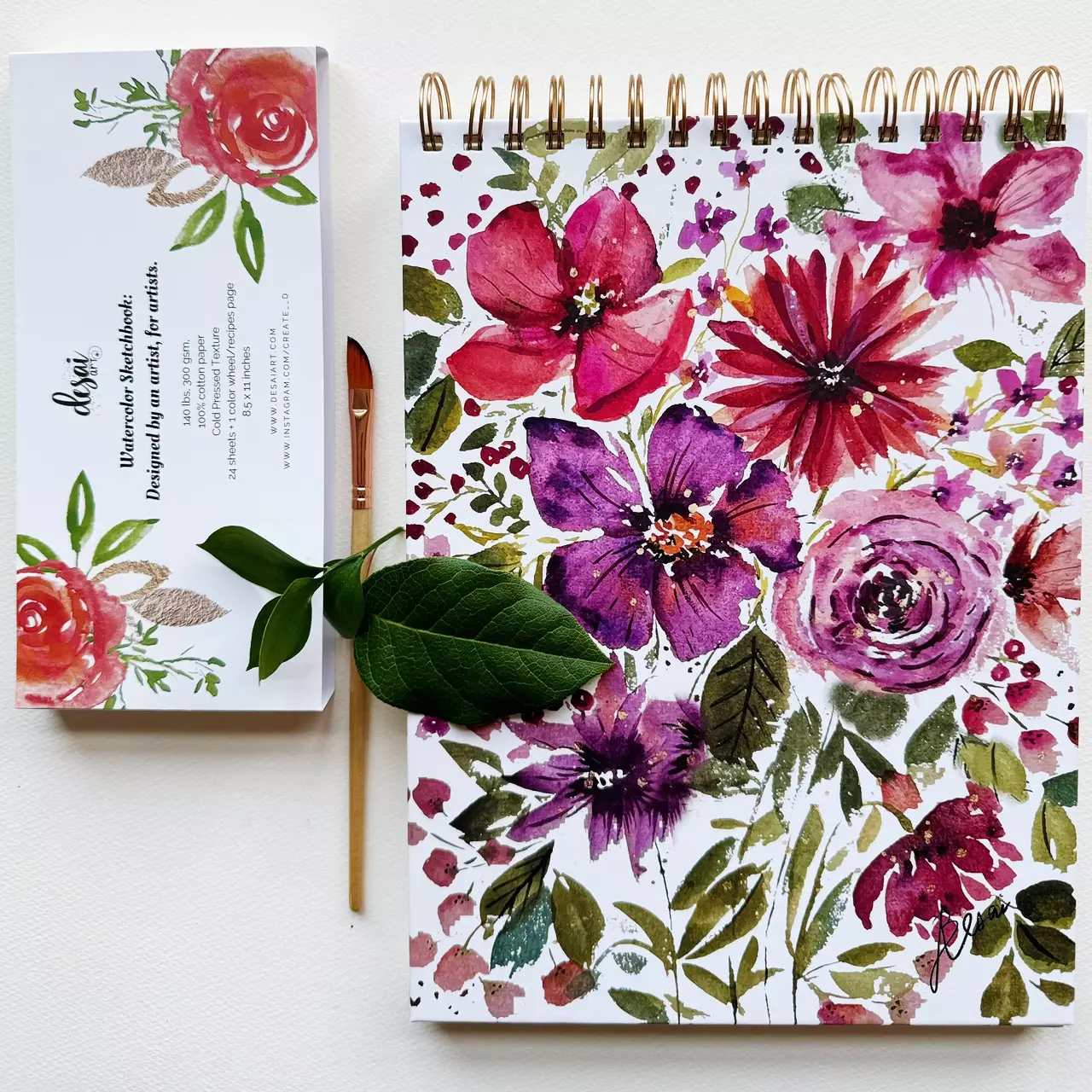 plant/Desai Art Watercolor Sketchbook-0