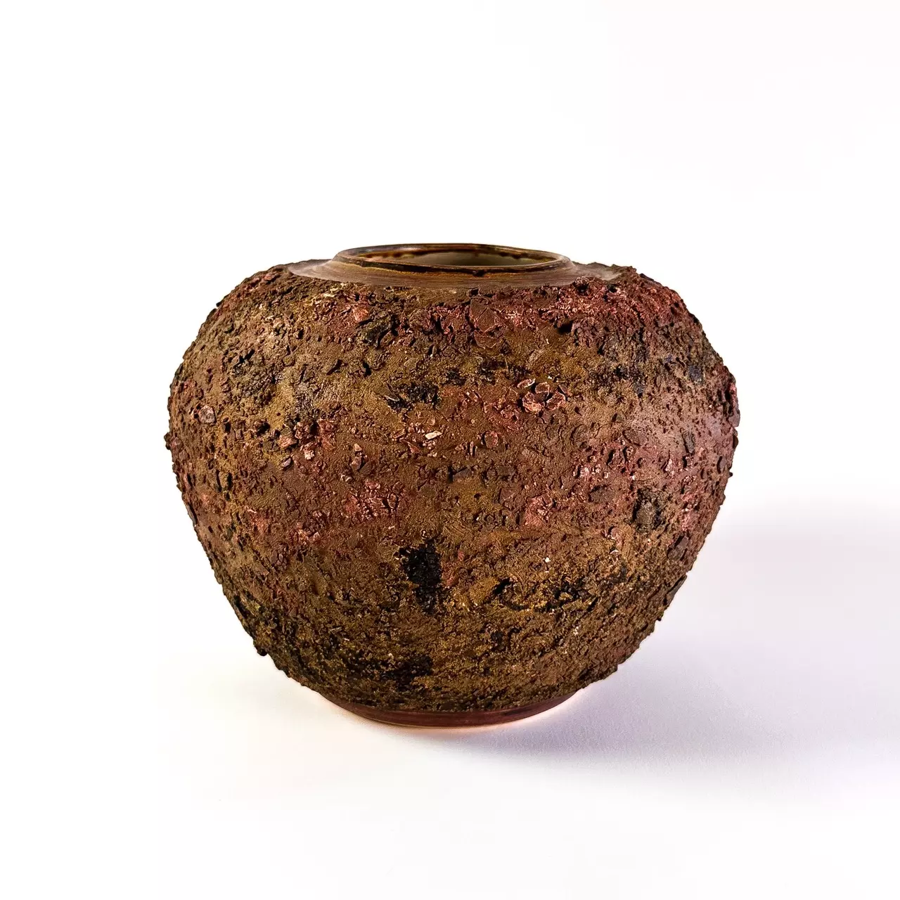 plant/Rough Iron Textured Vase-0