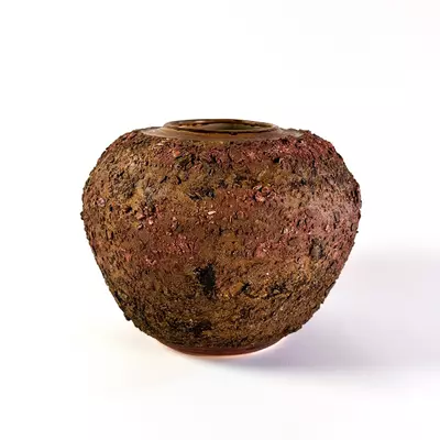 plant/Rough Iron Textured Vase-0-thumbnail