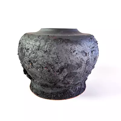 plant/Textured Metallic Grey Vase-0-thumbnail
