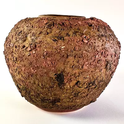 plant/Rough Iron Textured Vase-2-thumbnail