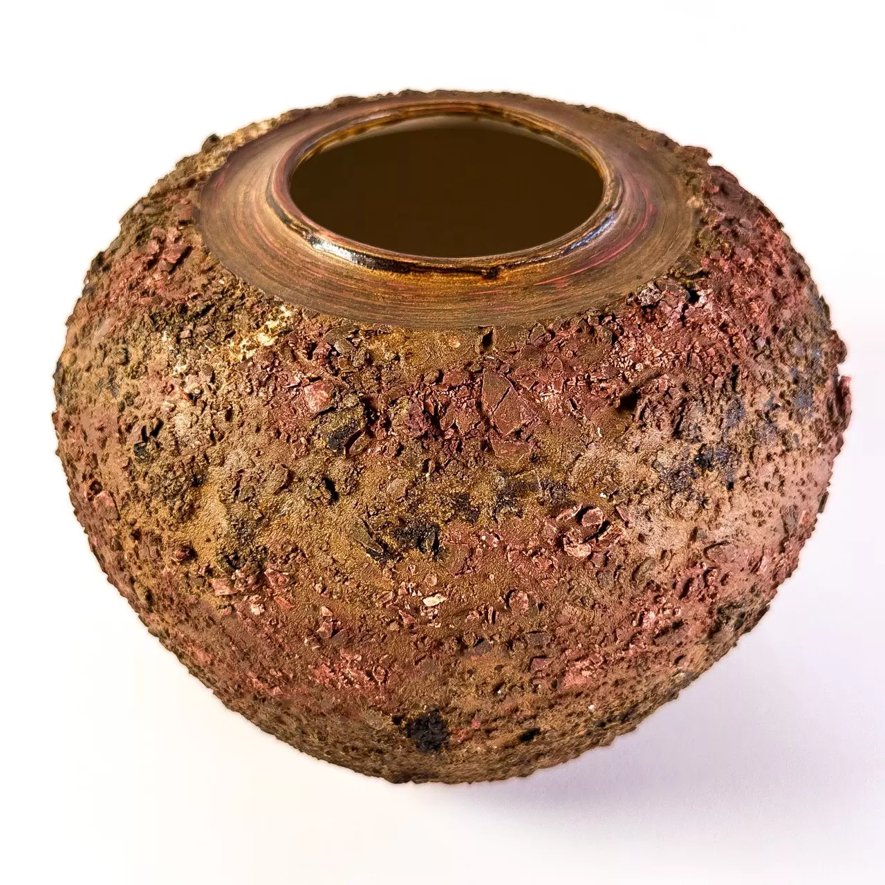 plant/Rough Iron Textured Vase-1