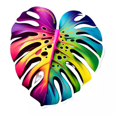 plant/Rainbow Monstera Temporary Tattoo size 1.86″ × 2″-0-thumbnail