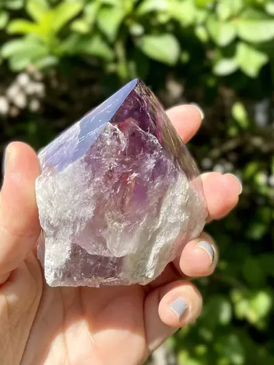 plant/Phantom Amethyst Point Base Cut -Grade A-2-thumbnail