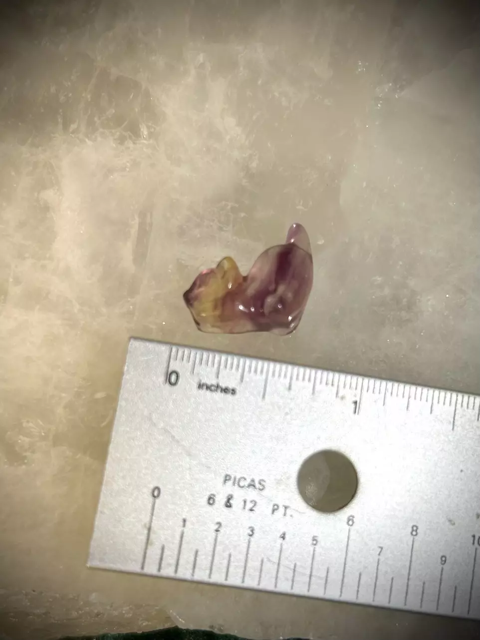 plant/Rainbow Fluorite Carving XXS - Playful Kitten-1