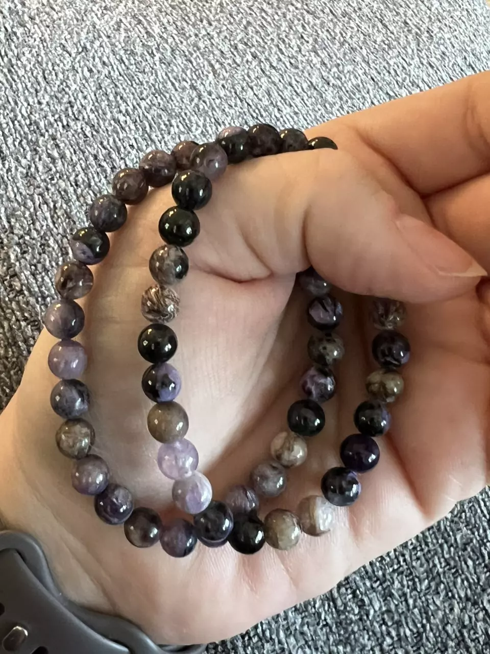 plant/Charoite bracelet-0