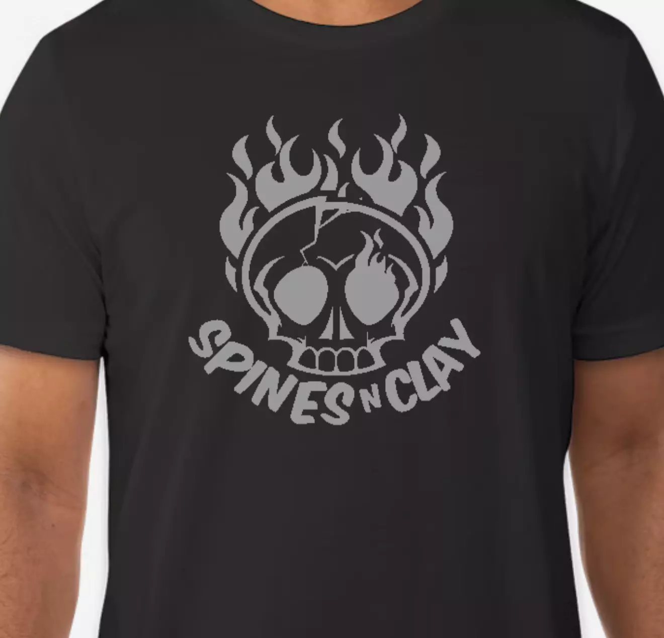 plant/T-shirt Flame Skull – Tri Blend Black-0