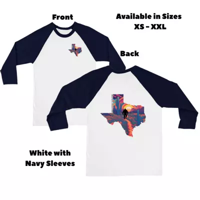 plant/White with Navy Sleeves - Texas Wild 3/4 Baseball Tee-0-thumbnail