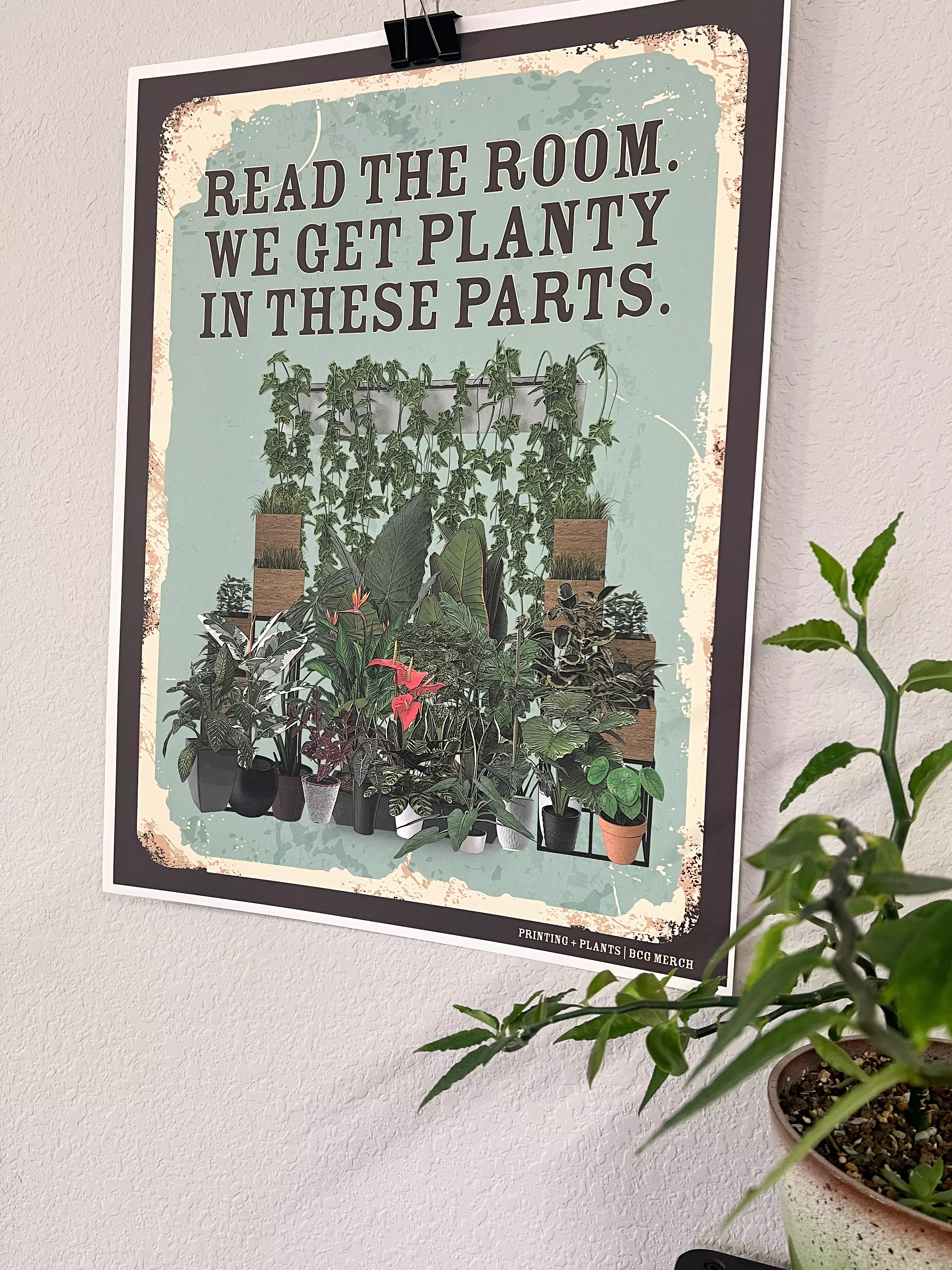plant/Read The Room. We Get Planty In These Parts. 19x25 Poster-0