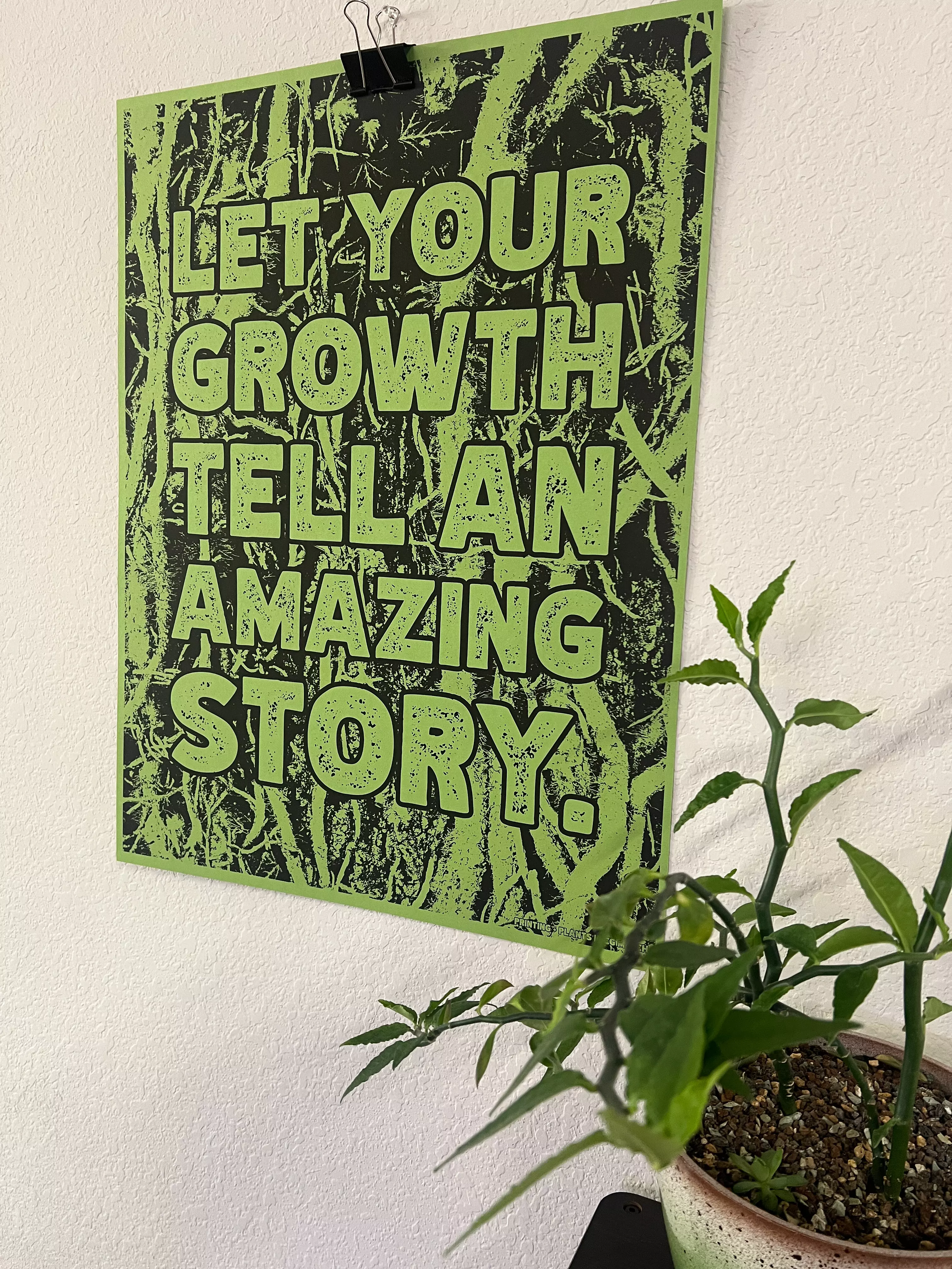 plant/Let Your Growth Tell An Amazing Story 19x25 Poster-0