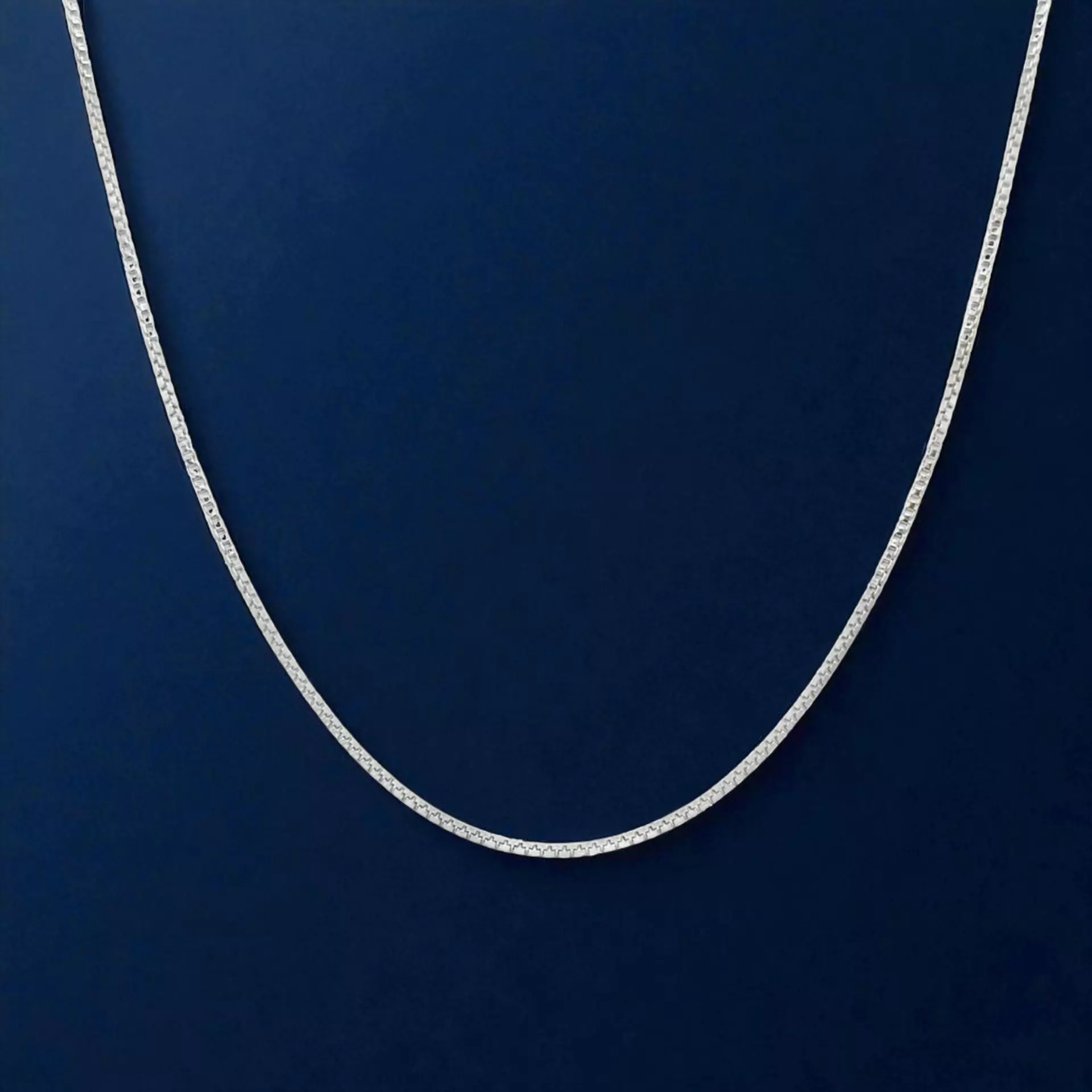 plant/16" Box Chain in Rhodium Plated 925 Sterling Silver-0