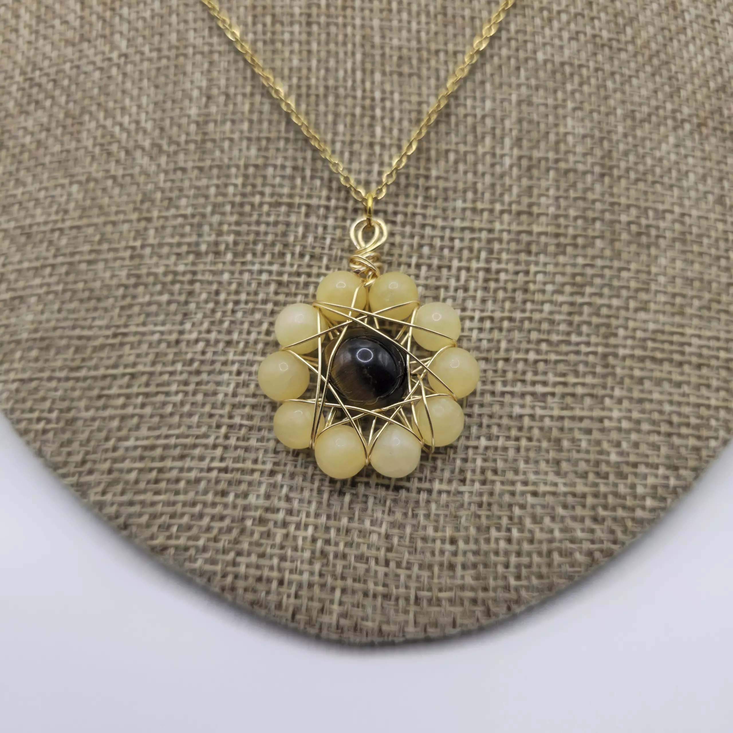 plant/Sunflower Pendant Necklace-0