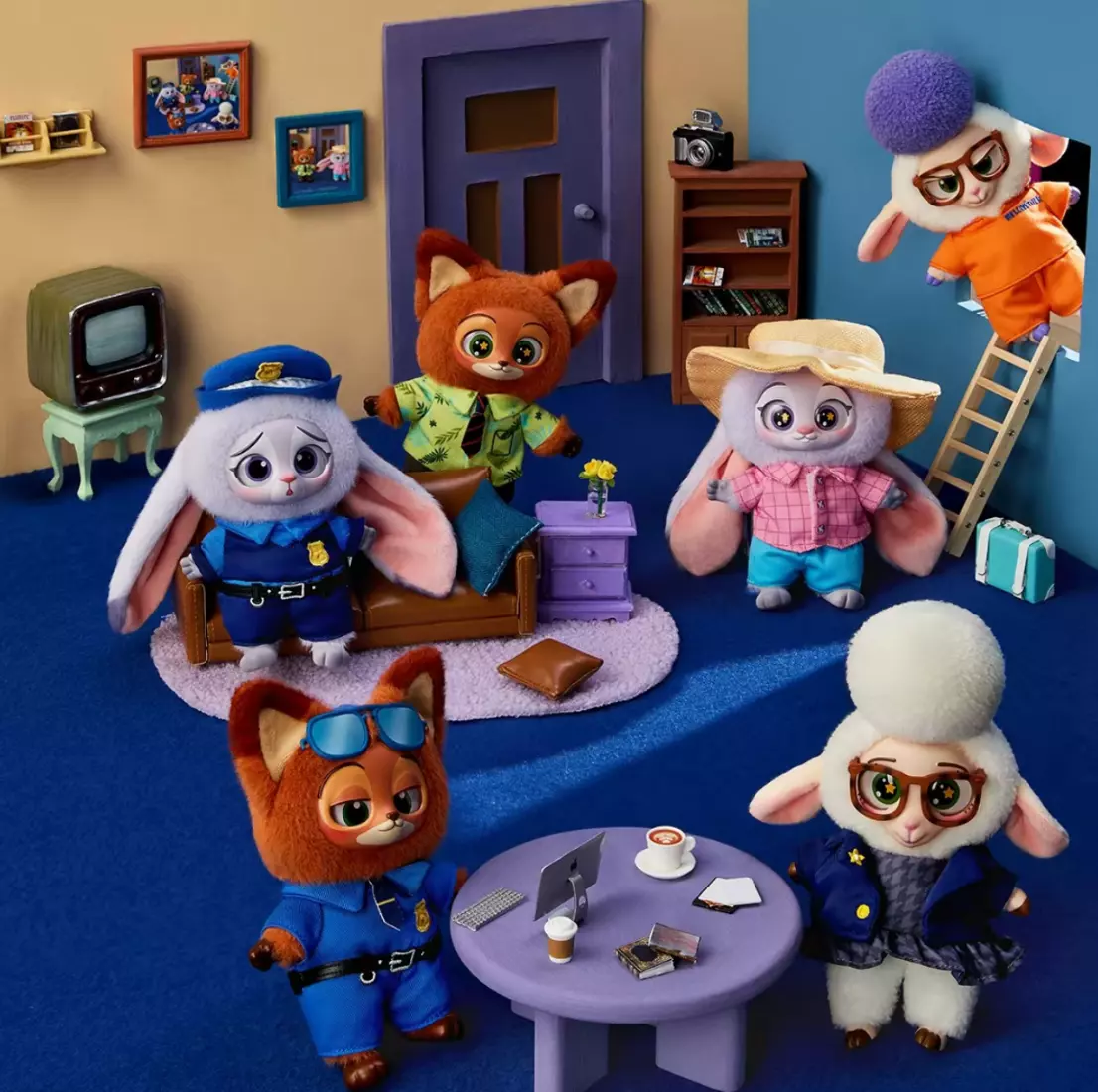 plant/1Box Zootopia Miniso Furry  Doll Blind Box-0