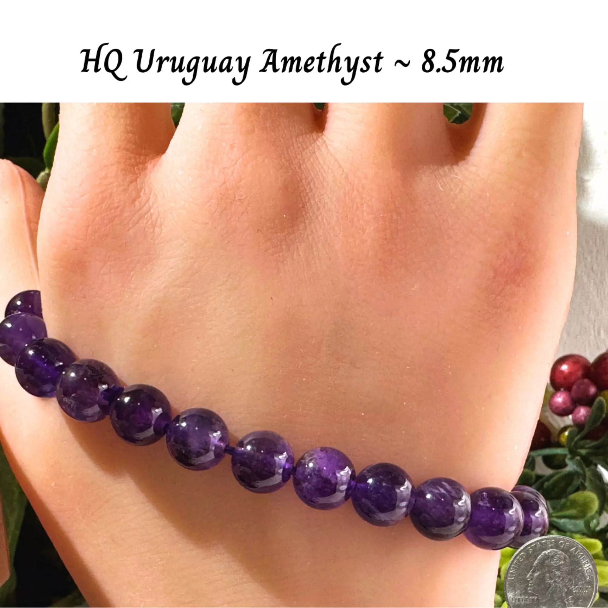 plant/High Quality Uraquay Amethyst Bracelet-0