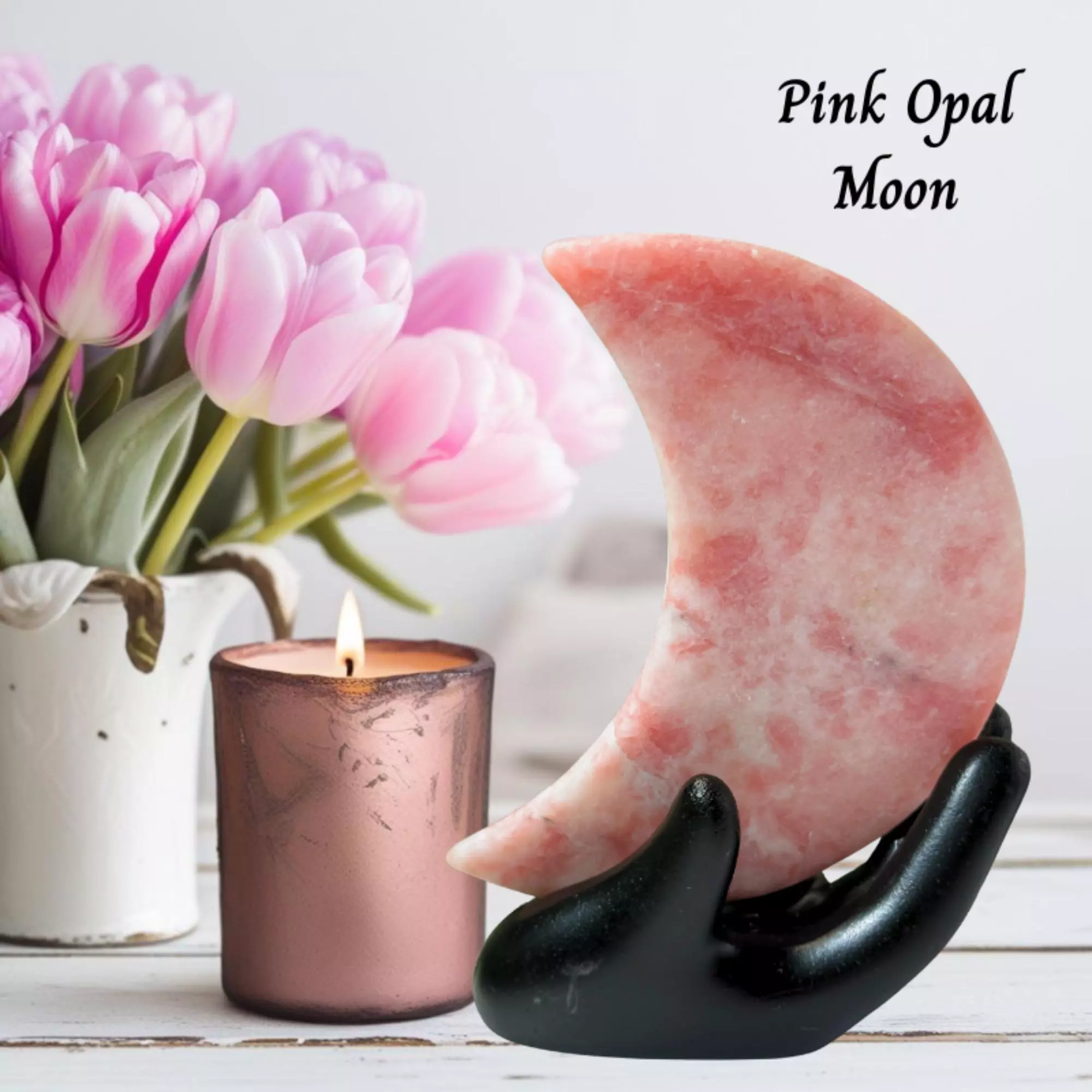 plant/Breathtaking Pink Opal Crystal Moon-0