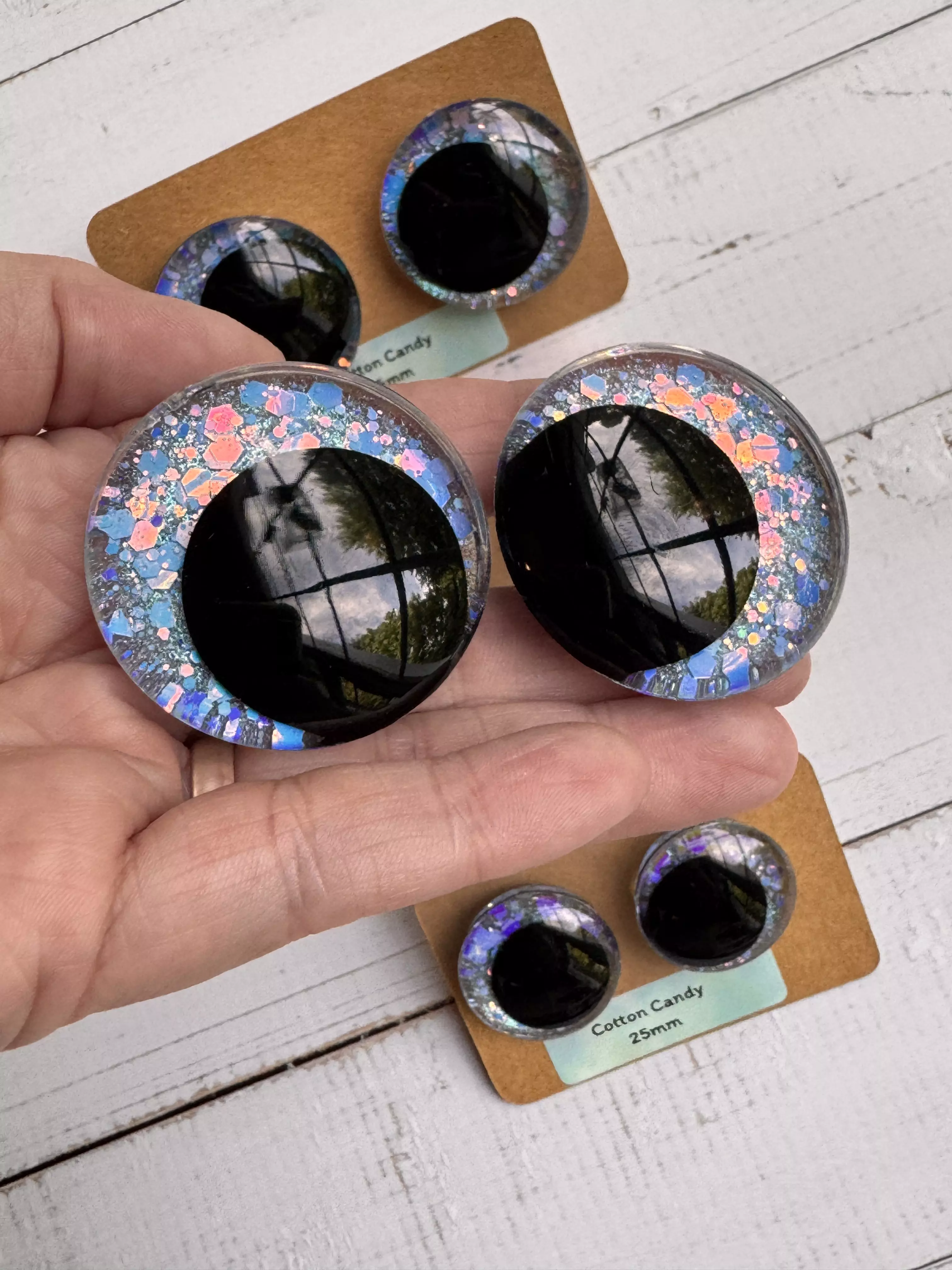 Cotton Candy Blue & Pink (Various Sizes) Safety Eyes