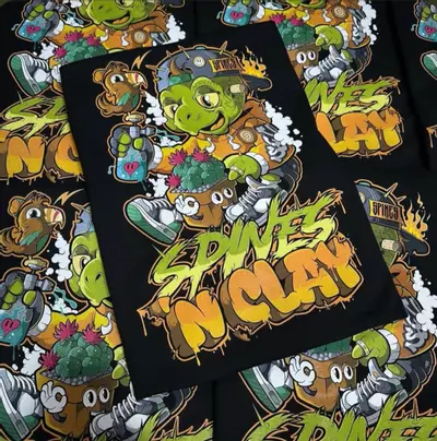 plant/T-Shirt Tortoise - Cotton Black-0-thumbnail