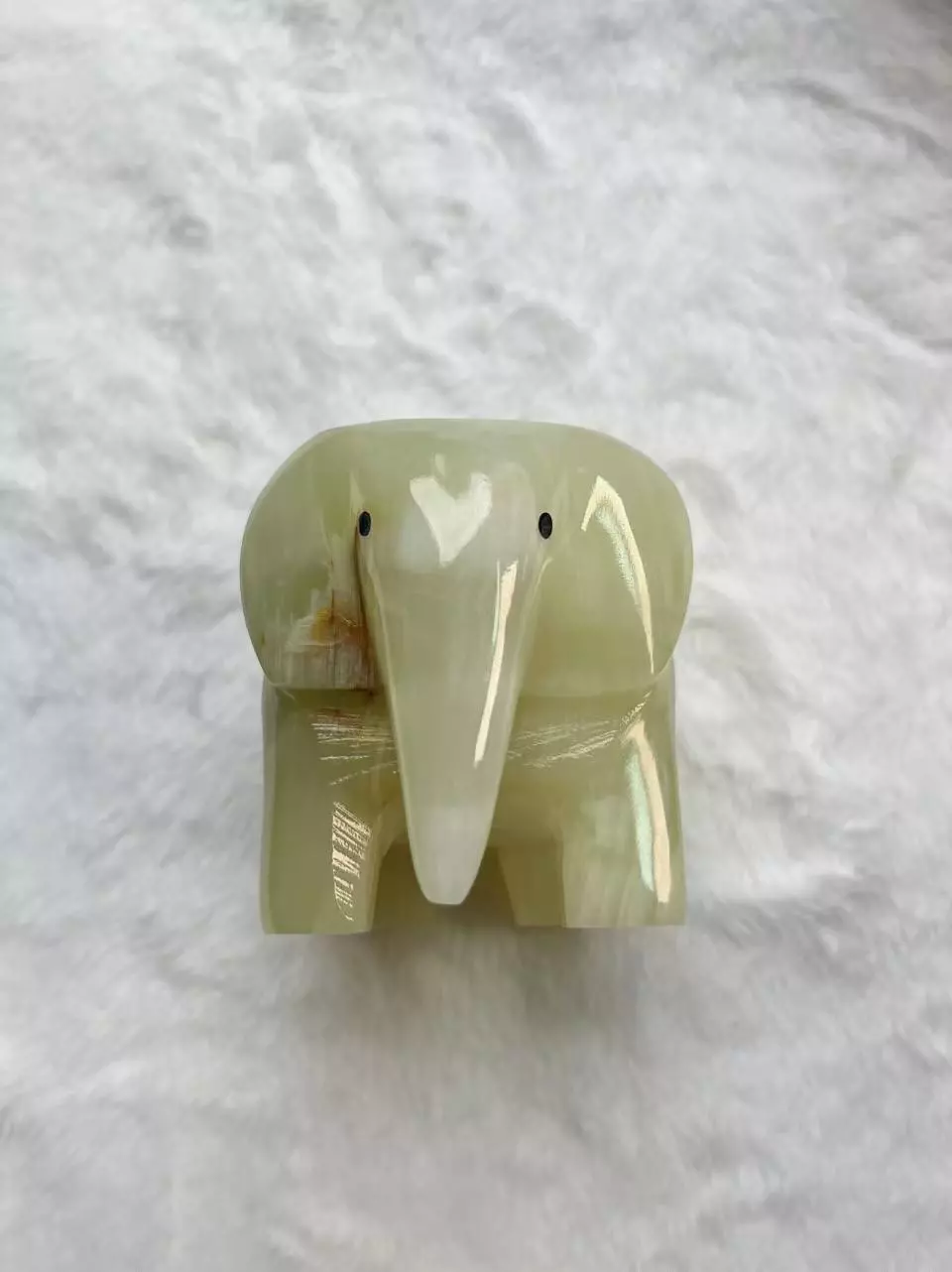 plant/Jade Marble Elephant Candle Holder-2