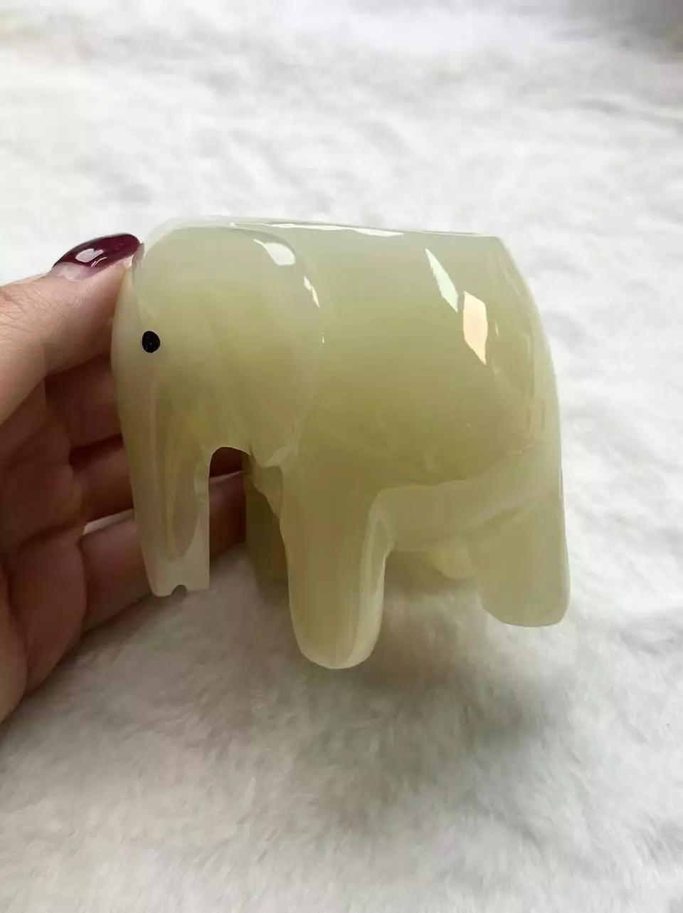 plant/Jade Marble Elephant Candle Holder-1