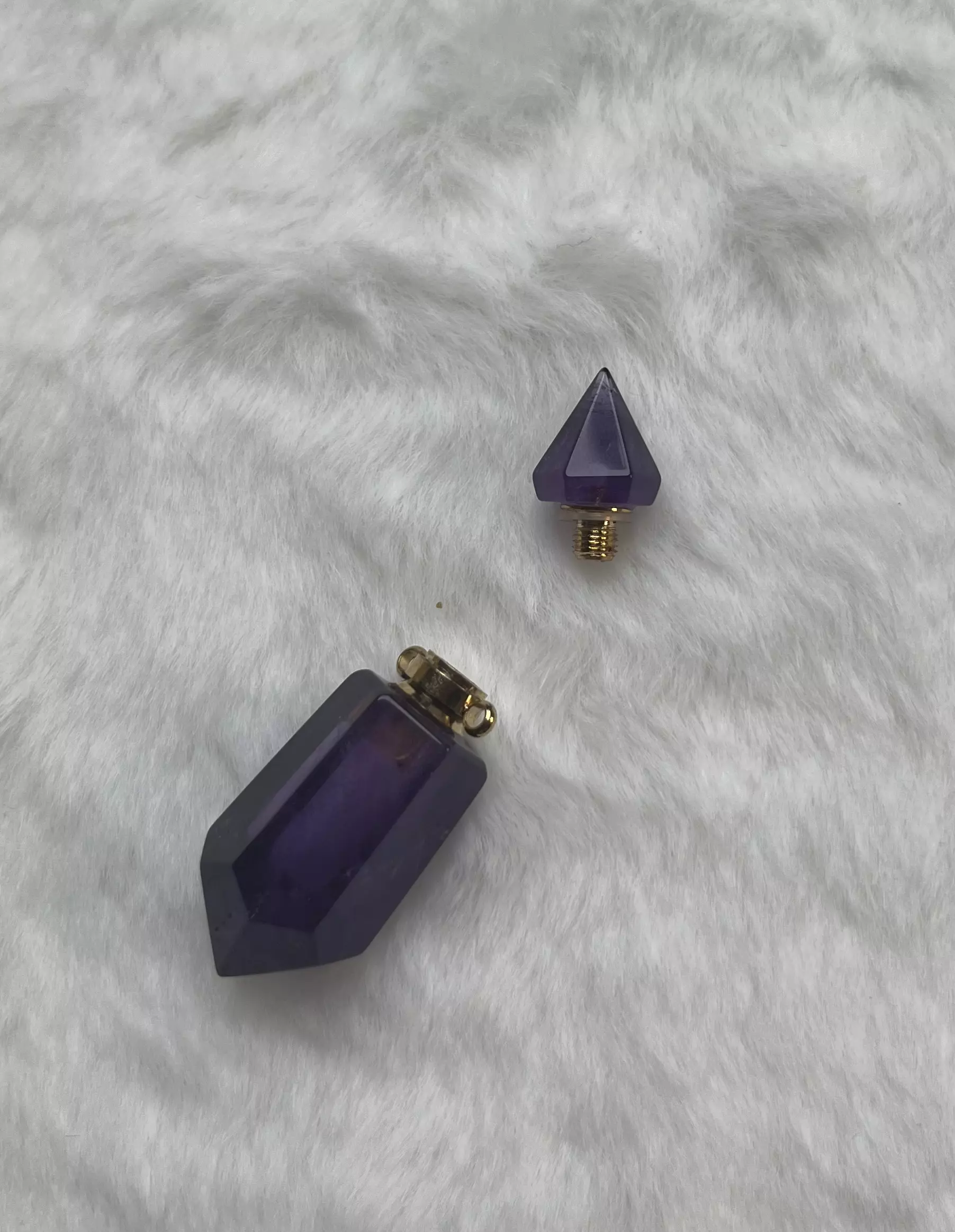 plant/Natural Crystal Perfume Bottle Pendant（bottle shape）-QT2509A11-0