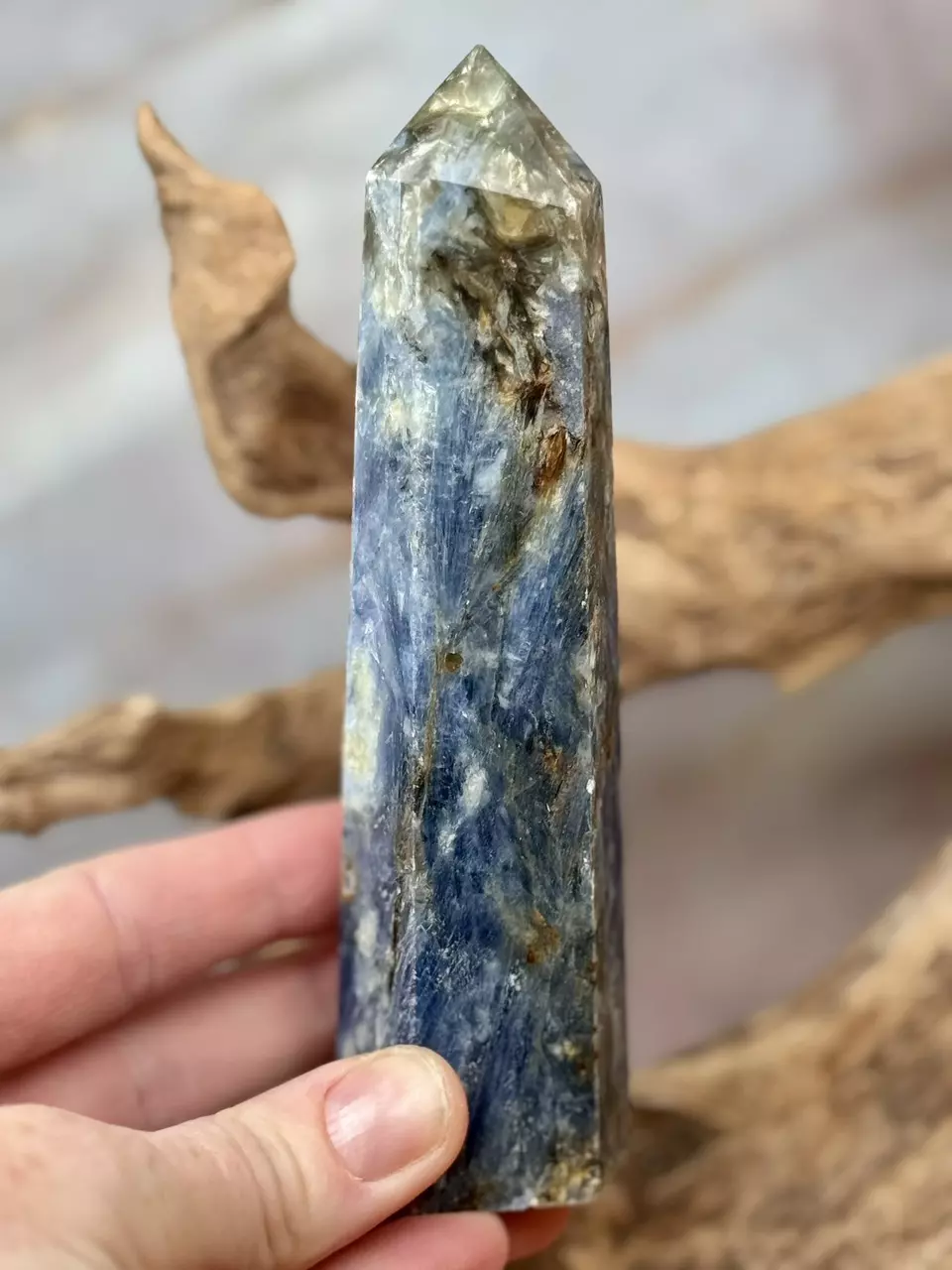 plant/blue kyanite tower #1 - 5 3/4”-0
