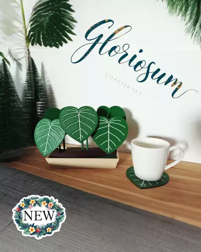 plant/Gloriosum Coaster Set-0-thumbnail