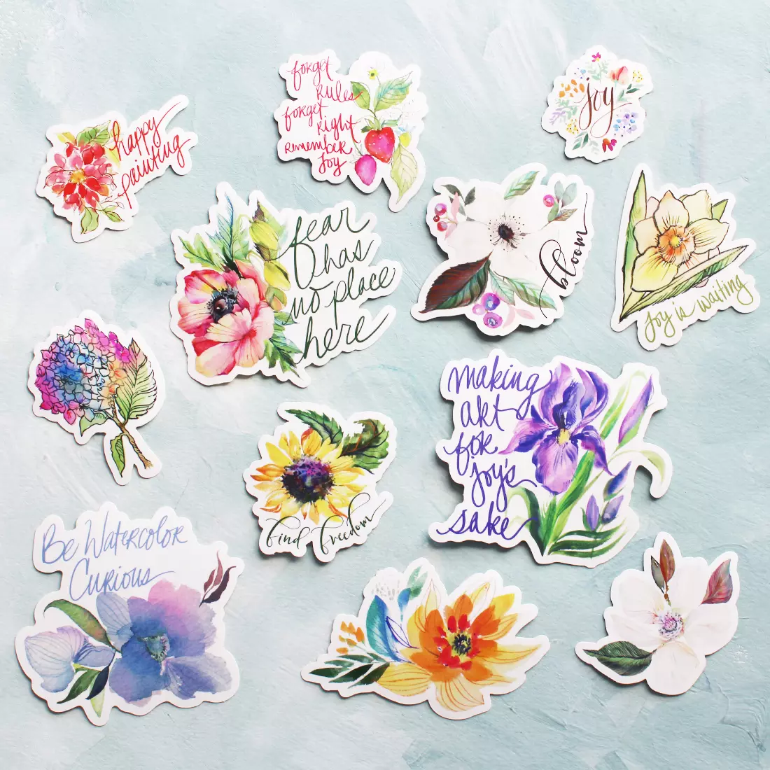 plant/Watercolor Stickers - Florals-0