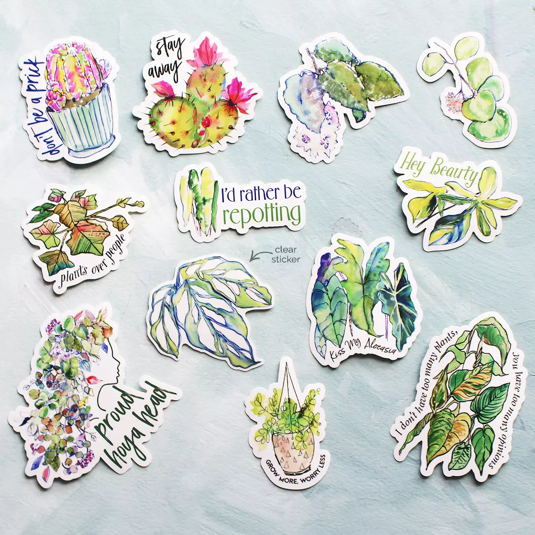 plant/Watercolor Stickers - Houseplants-0