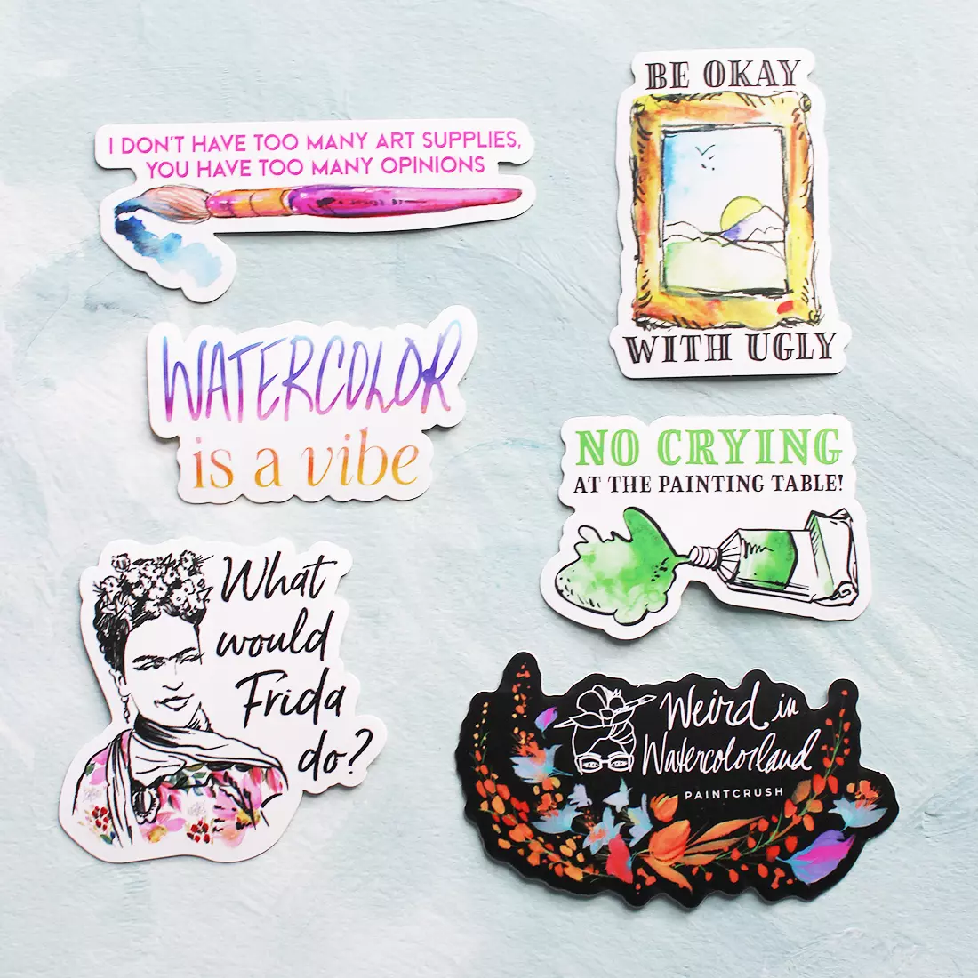 plant/Watercolor Stickers - Art Themed -0