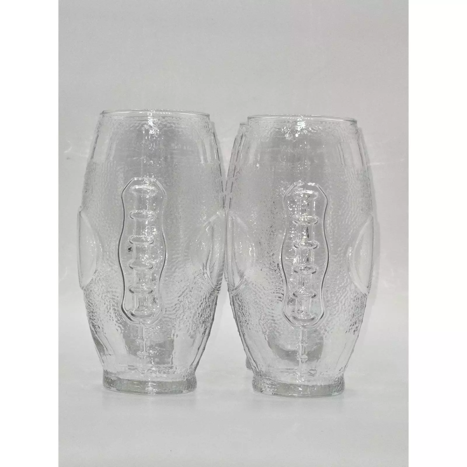 plant/Vintage Football Shaped Pint Beer Glass Set of 4-0