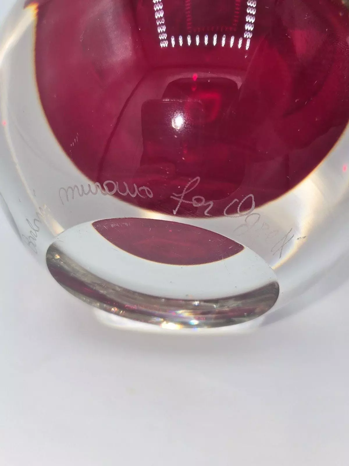 plant/Alfredo Barbini Murano For Oggetti Signed Venetian Art Glass Apple Figurine-7