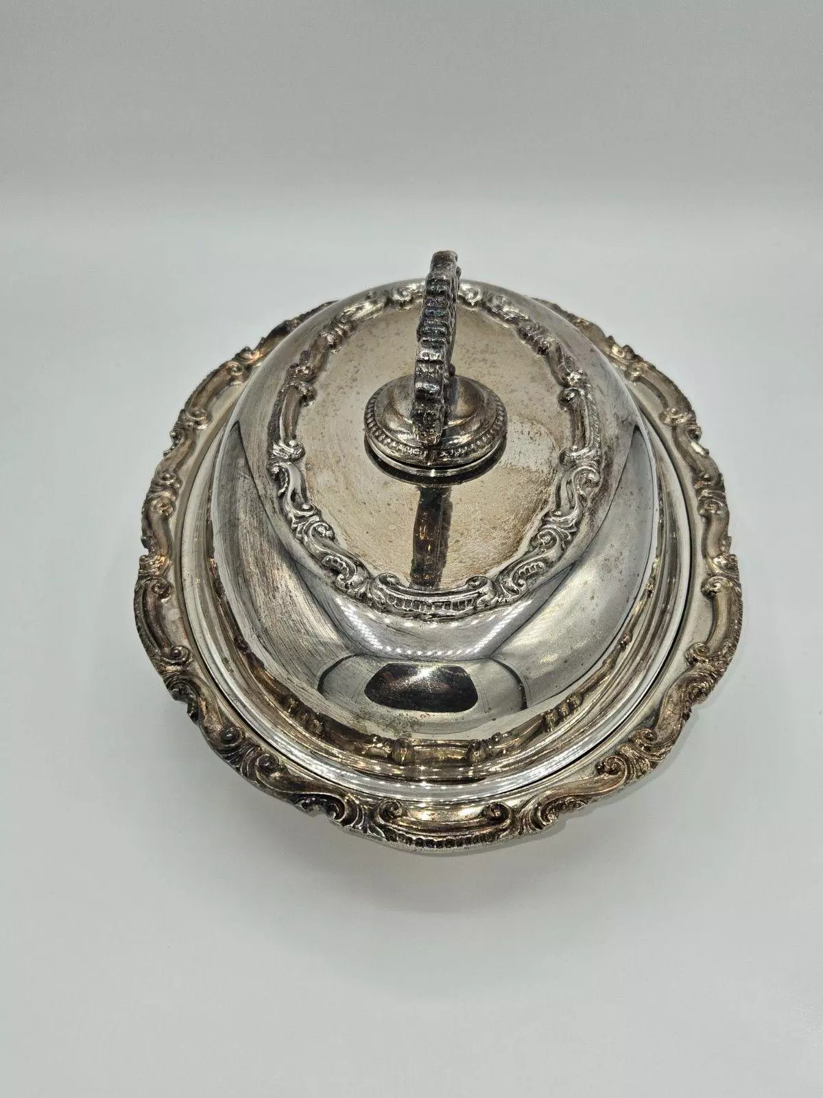 plant/Goldfeder Silverware Company Silver Plated Covered Vegetable Dinner Service Dish-9