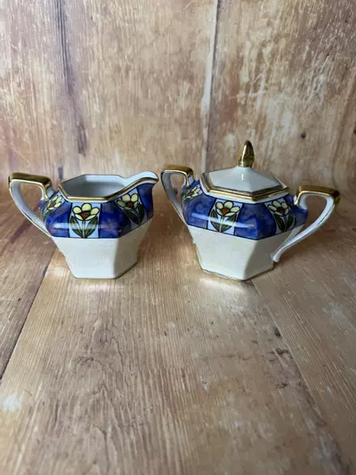 plant/Noritake Art Deco Creamer & Sugar Set – $65 (Free Shipping!)-0-thumbnail